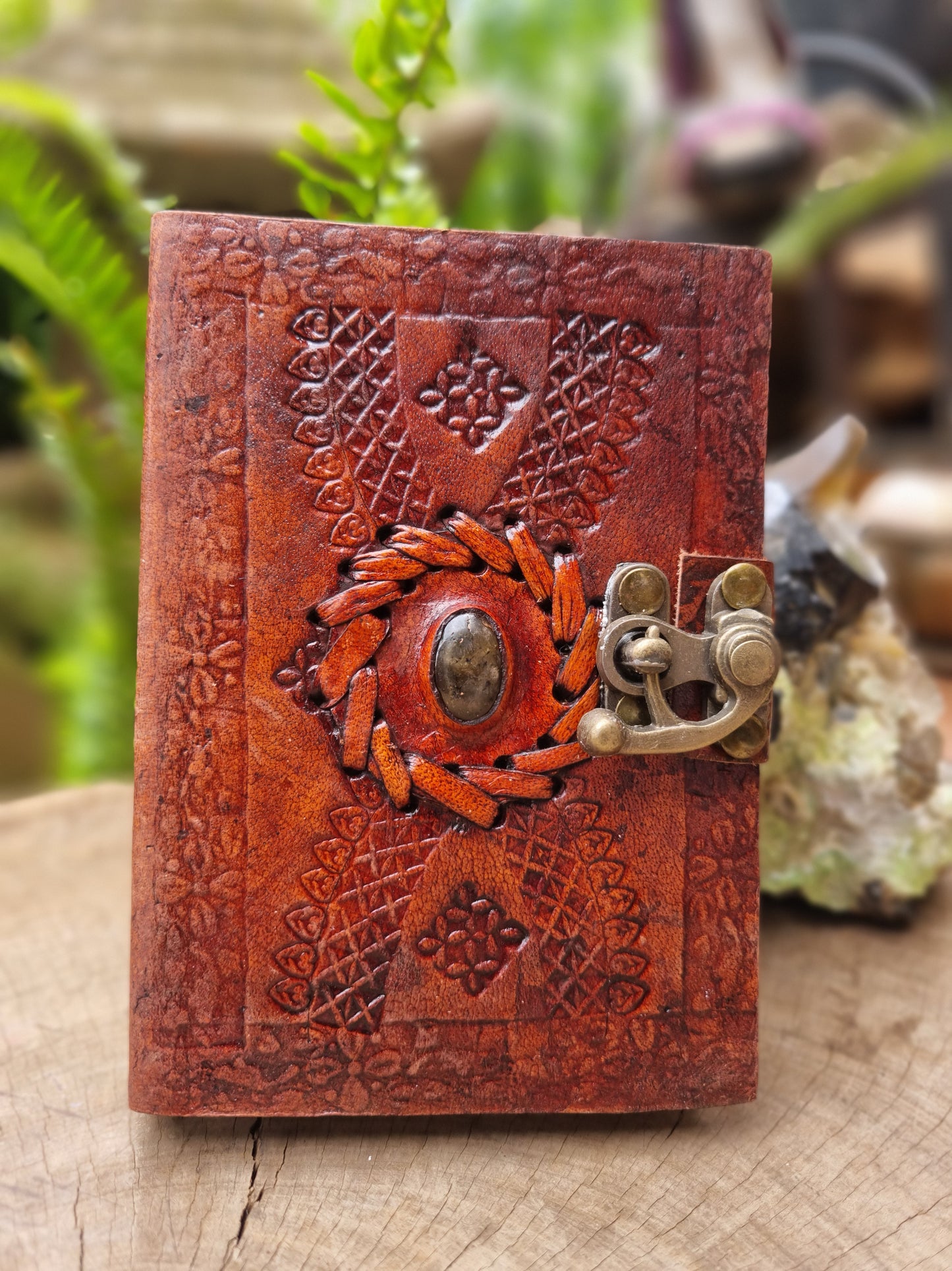 Labradorite Leather Journal