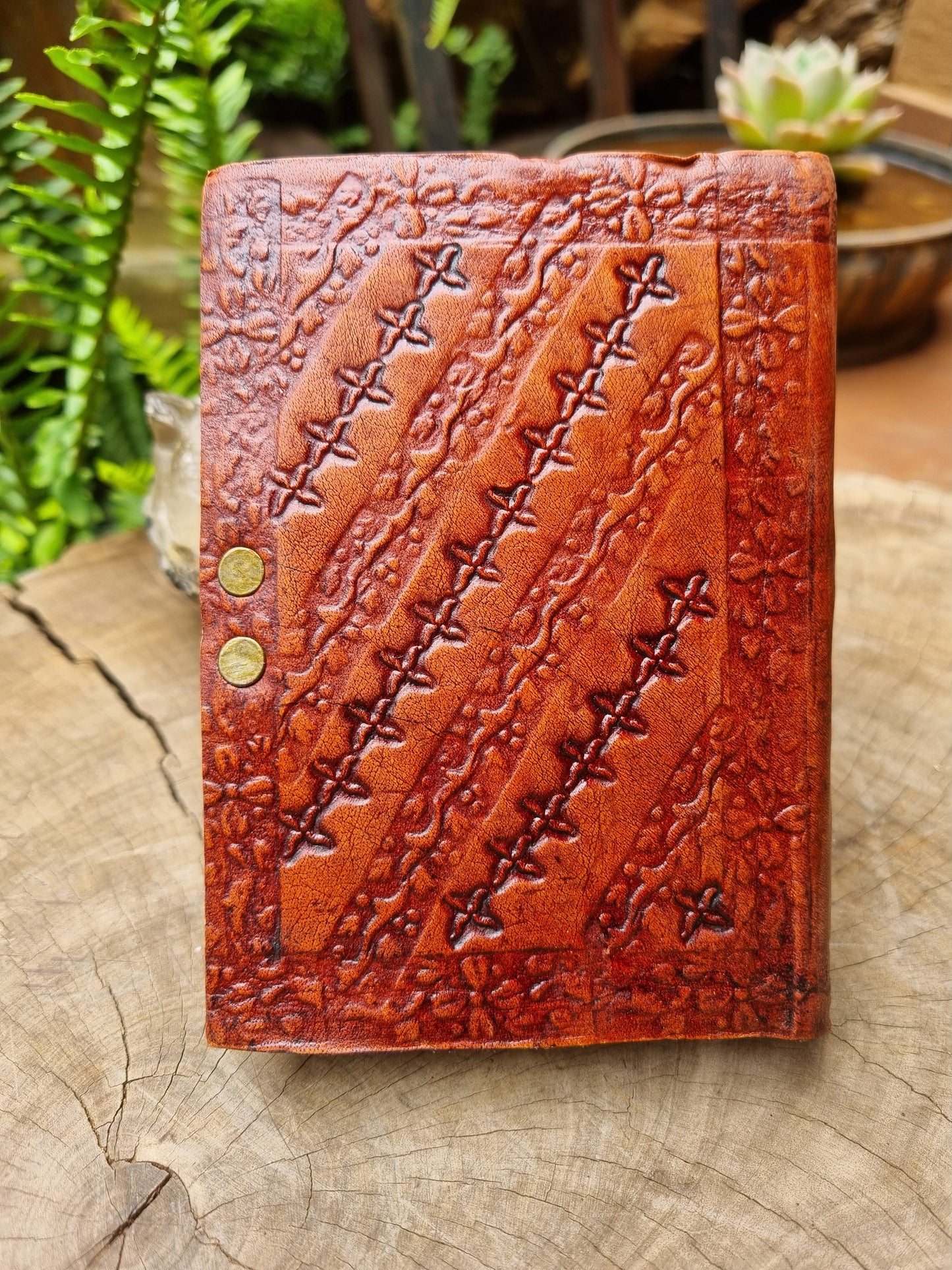 Malachite Leather Journal