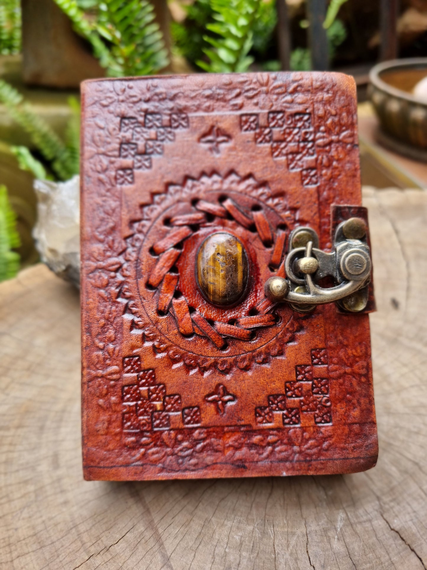 Tiger's Eye Leather Journal (13CM X 10CM)