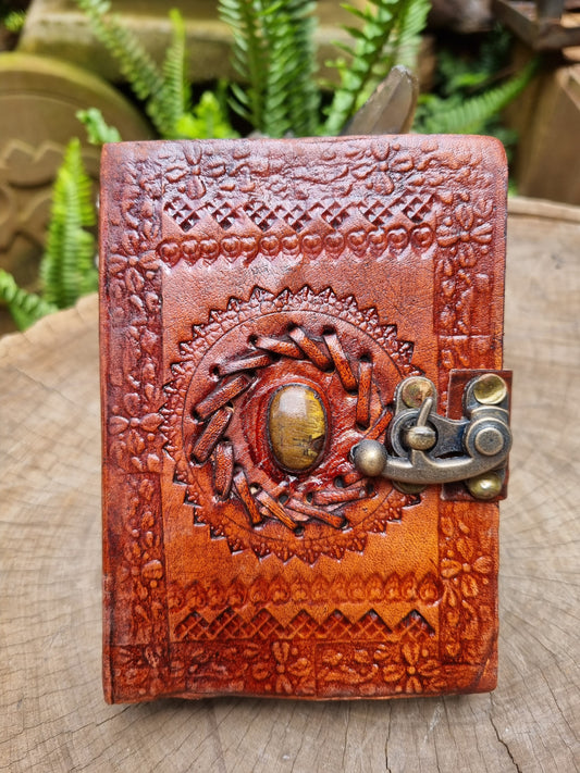 Tiger's Eye Leather Journal (13CM X 10CM)