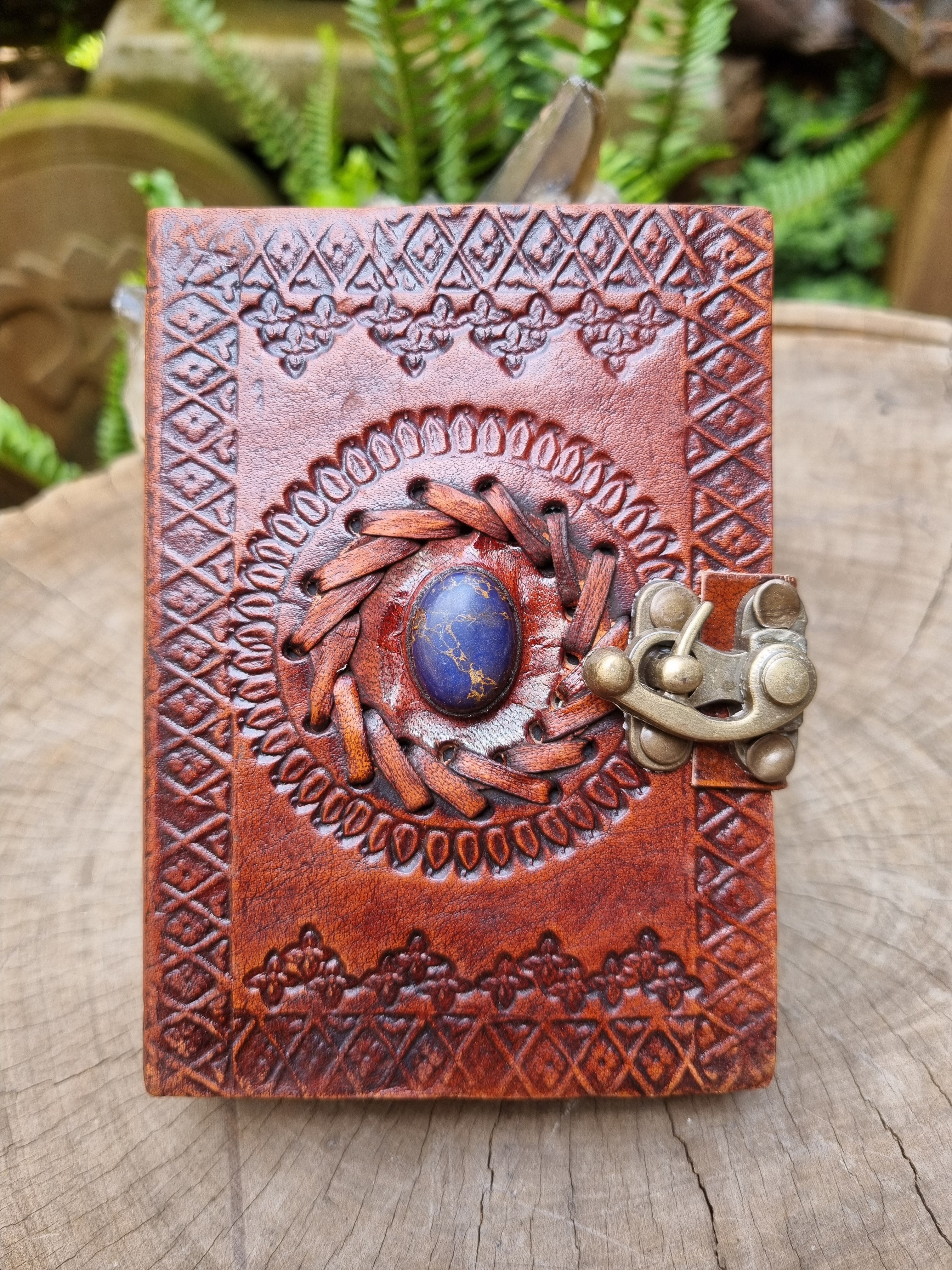 Lapis Lazuli Leather Journal (13CM X 10CM)