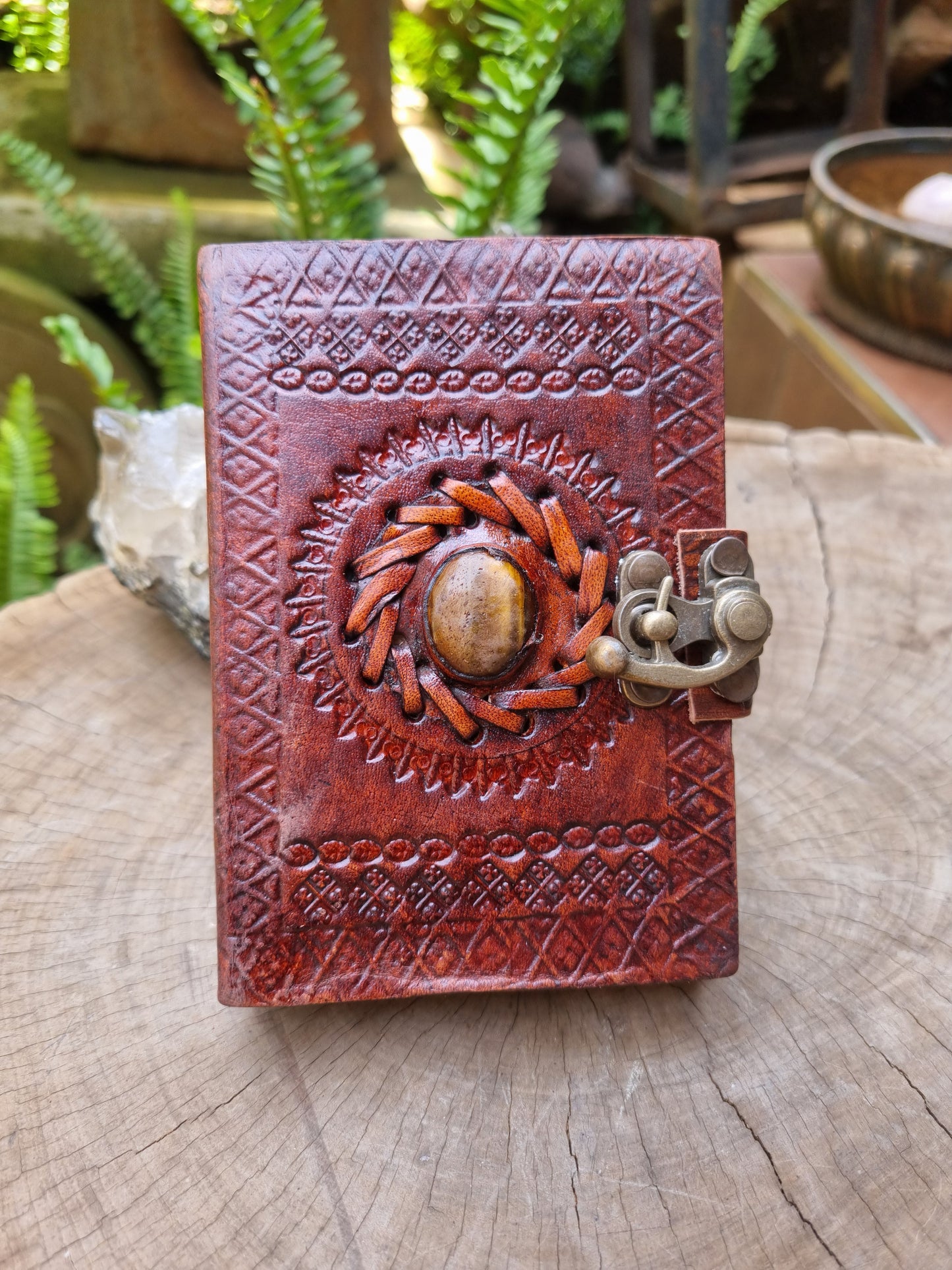 Tiger's Eye Leather Journal