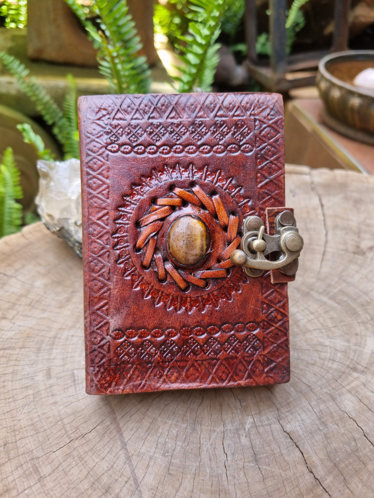 Tiger's Eye Leather Journal (13CM X 10CM)