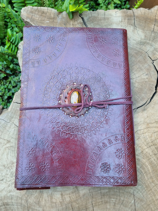 Tiger's Eye Leather Journal (25CM X 18CM)