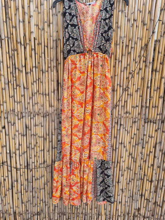 Princess Tangerine Silk Dress