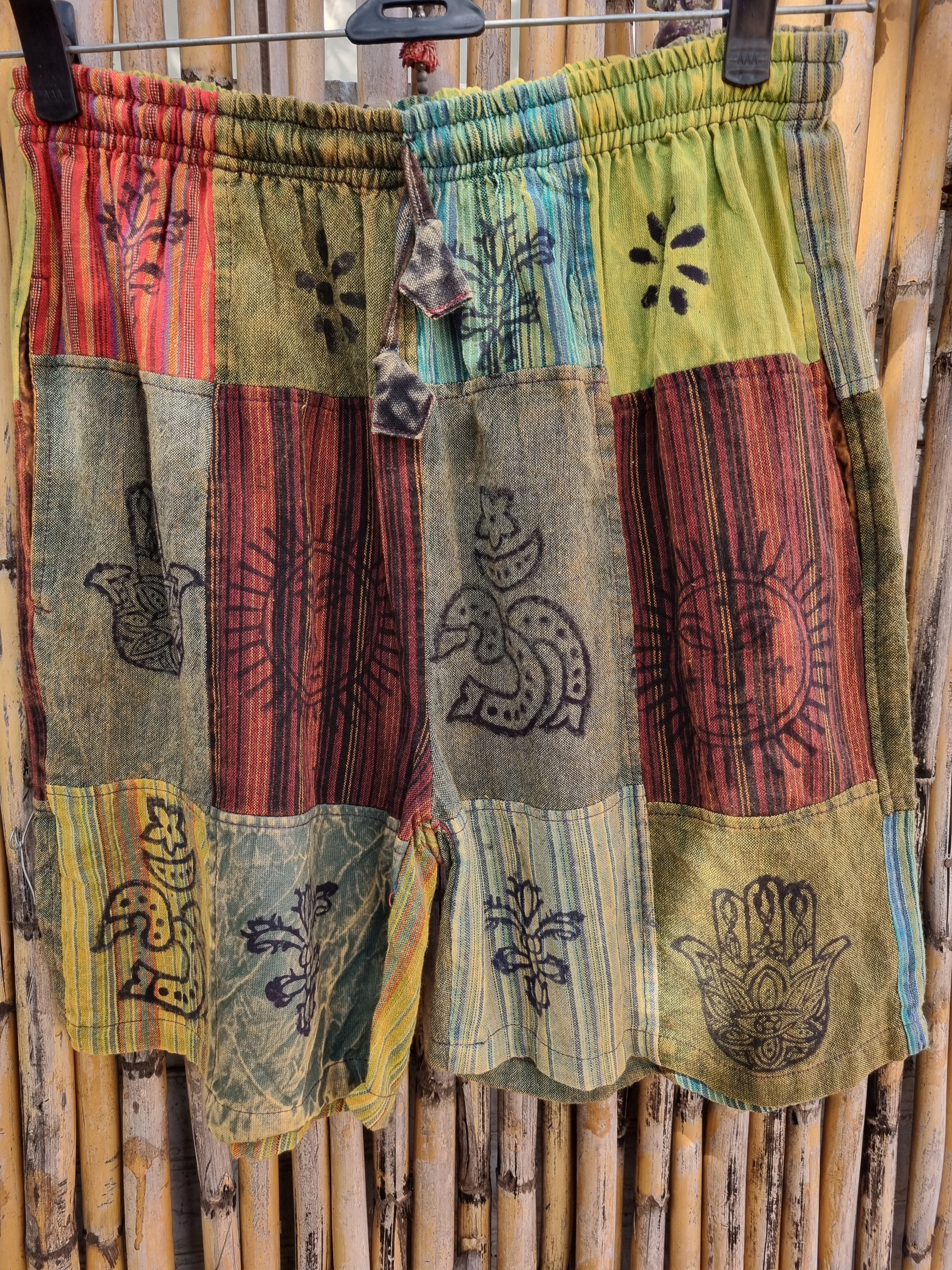 Cotton Patchwork Shorts