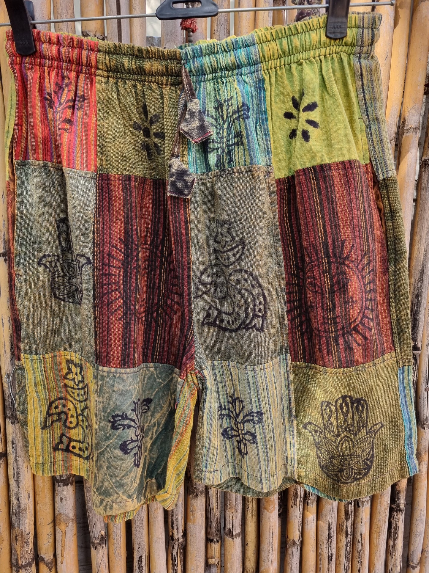 Cotton Patchwork Shorts