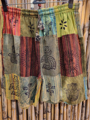 Cotton Patchwork Shorts