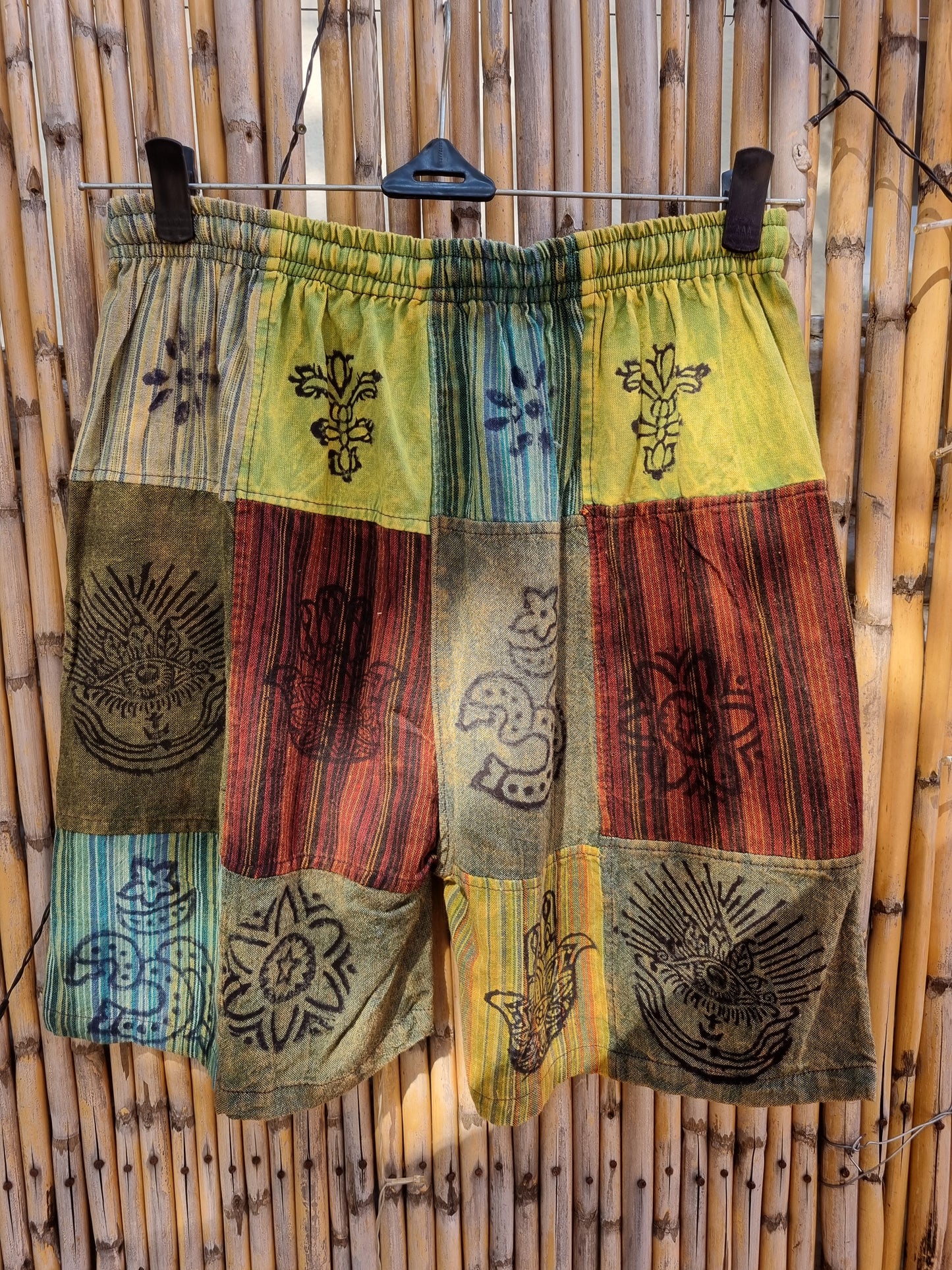 Cotton Patchwork Shorts