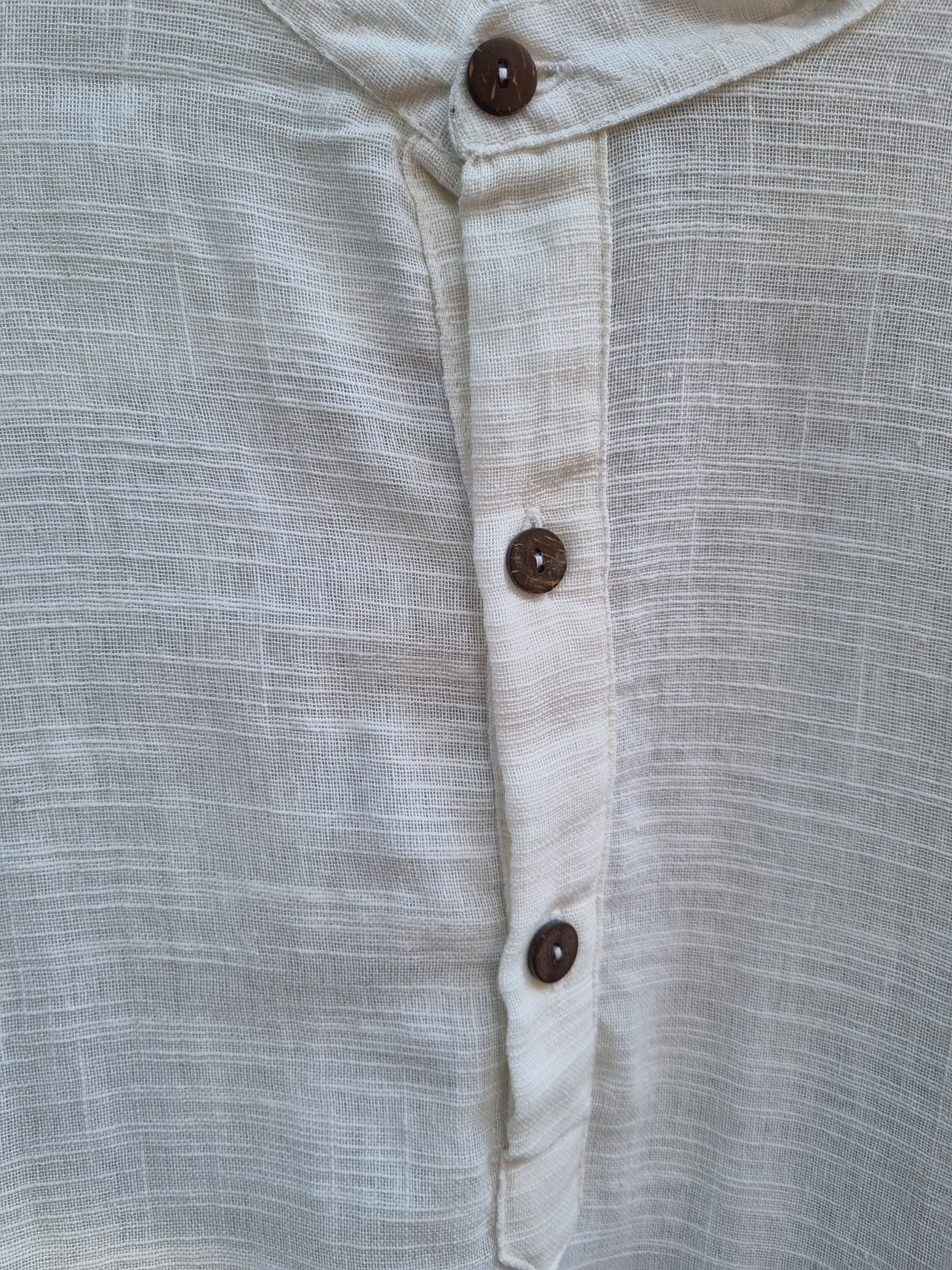 Cream/White Linen Shirt