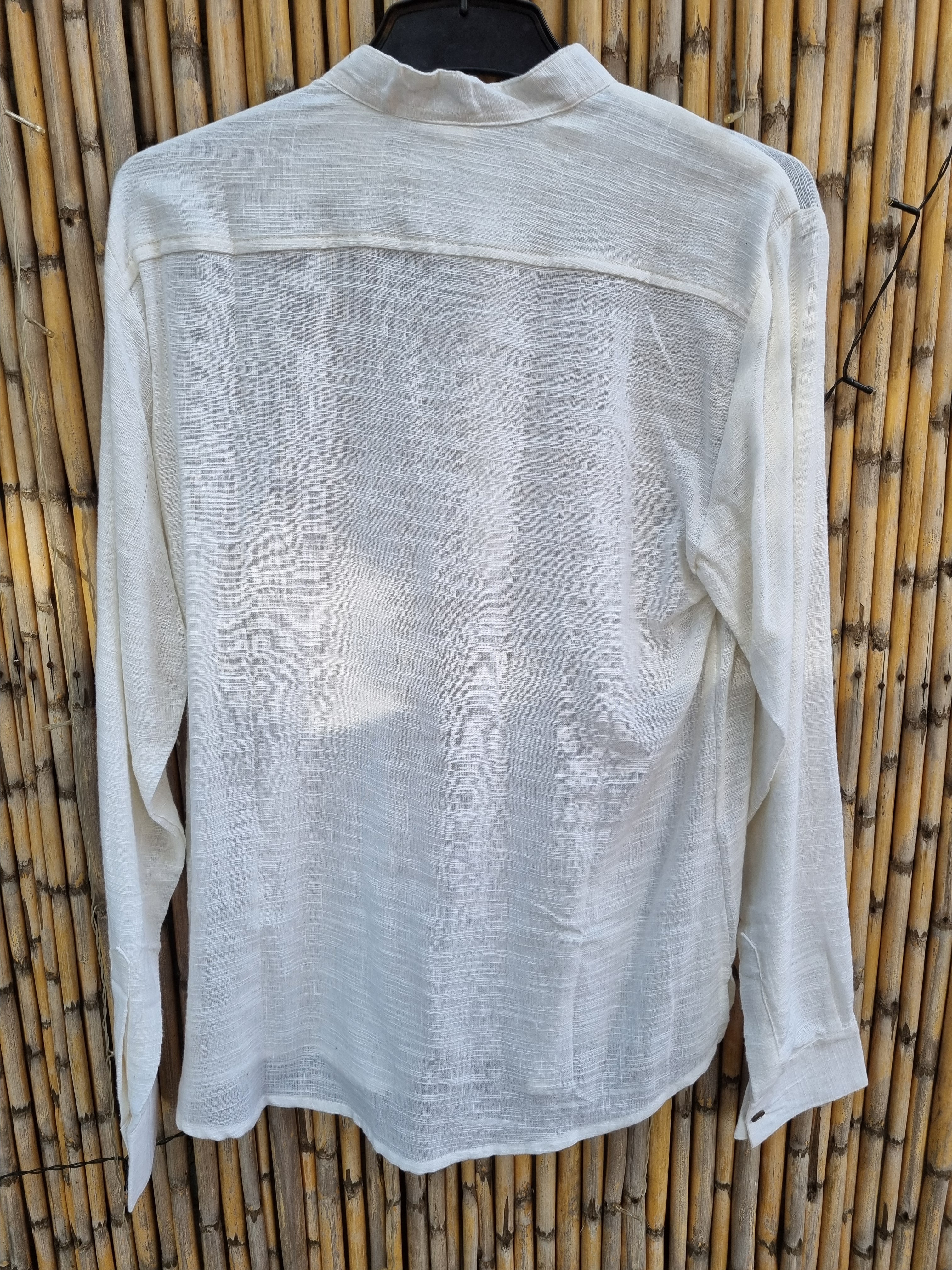 Cream/White Linen Shirt