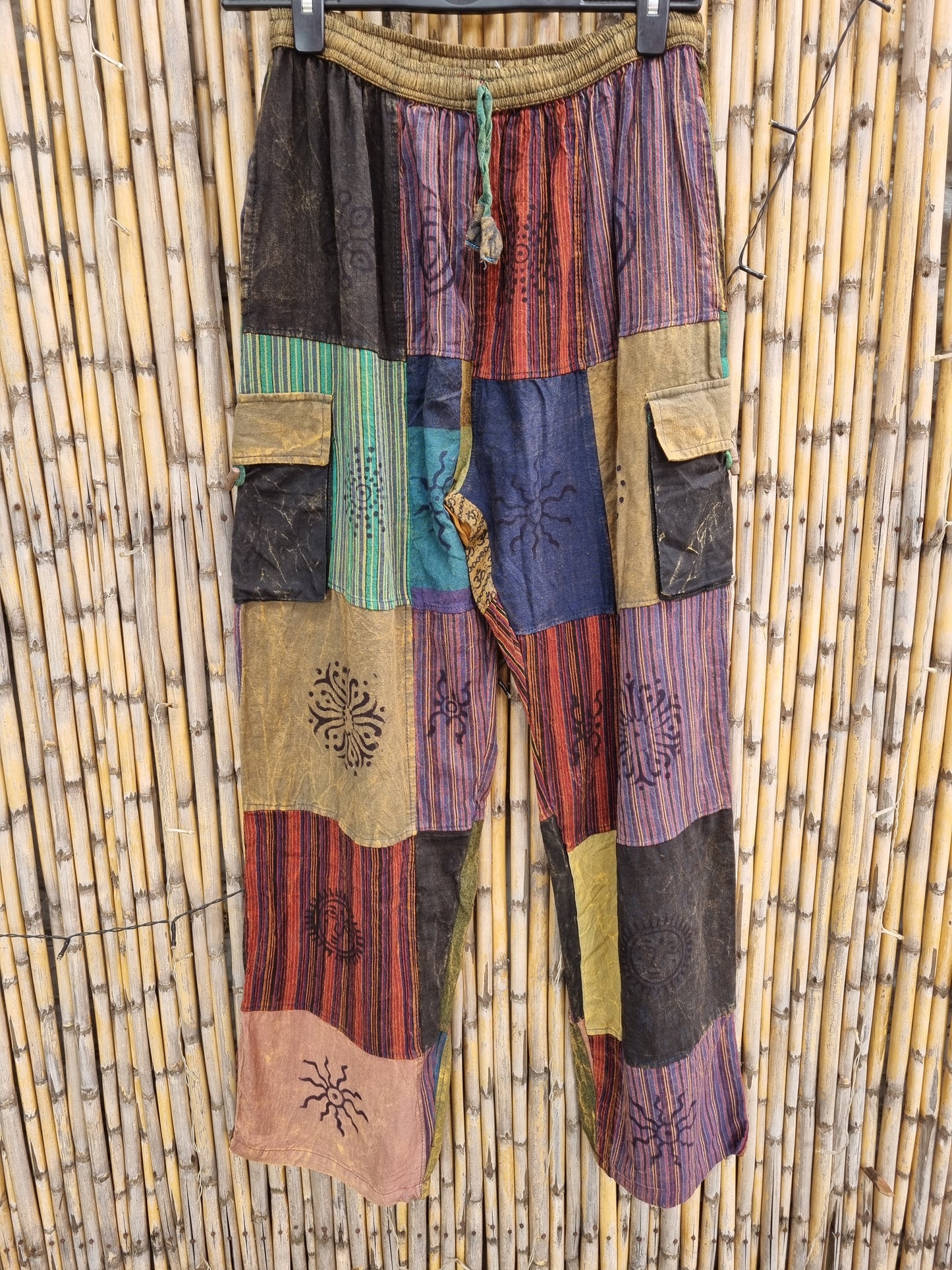 Priya Cotton Patchwork Pants (XL)