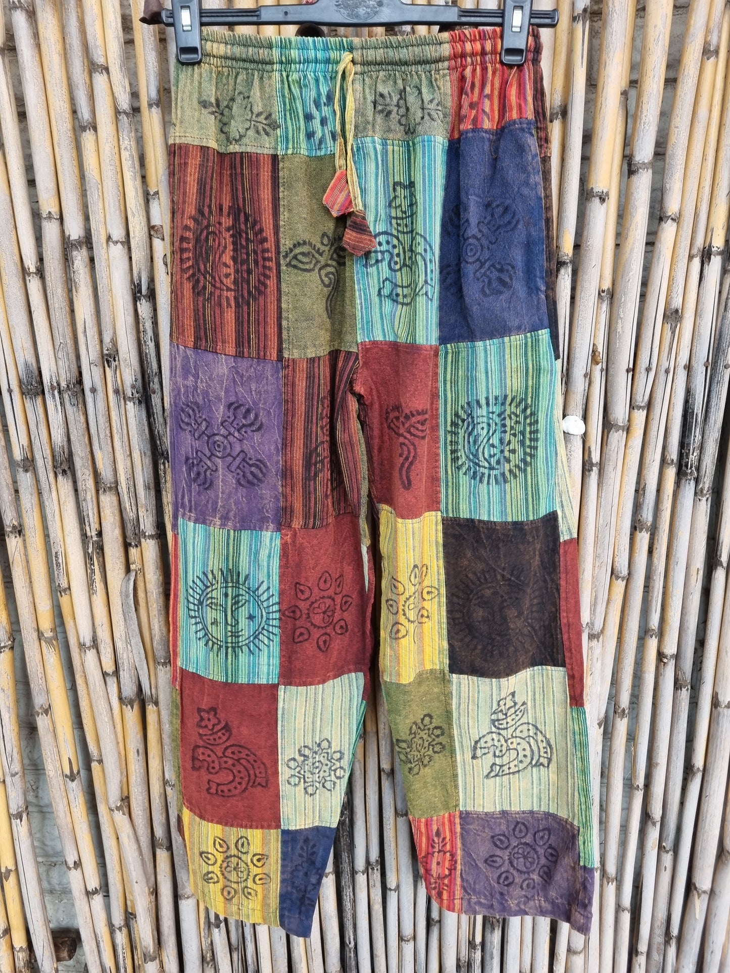 Jungle Cotton Patchwork Pants (L)