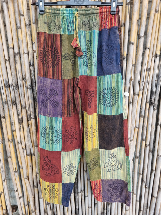 Jungle Cotton Patchwork Pants (L)