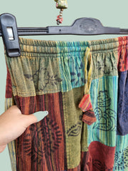 Jungle Cotton Patchwork Pants (L)