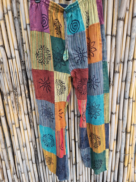 Walo Cotton Patchwork Pants (XL)