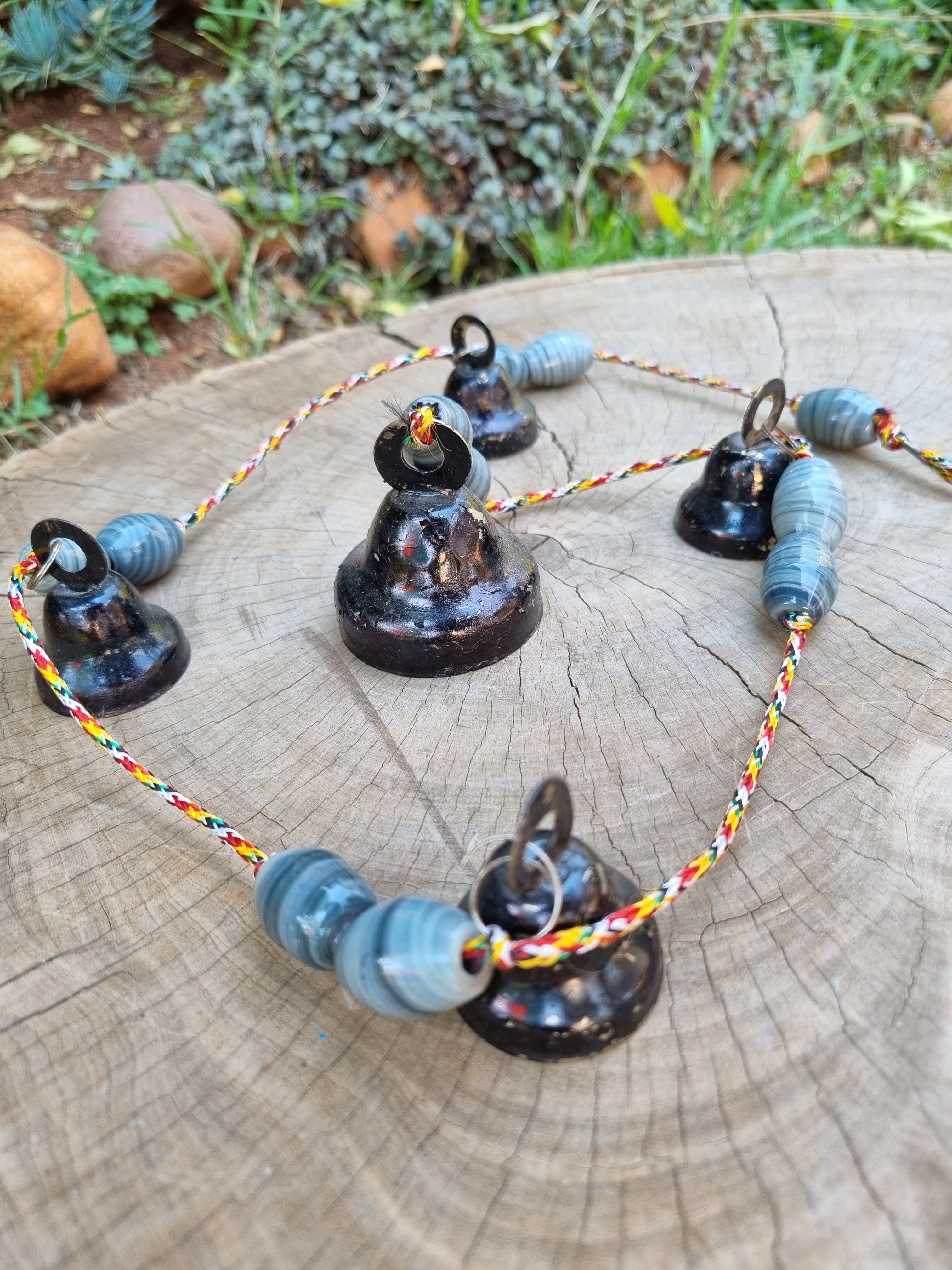 Brass/Glass Hanging Bells
