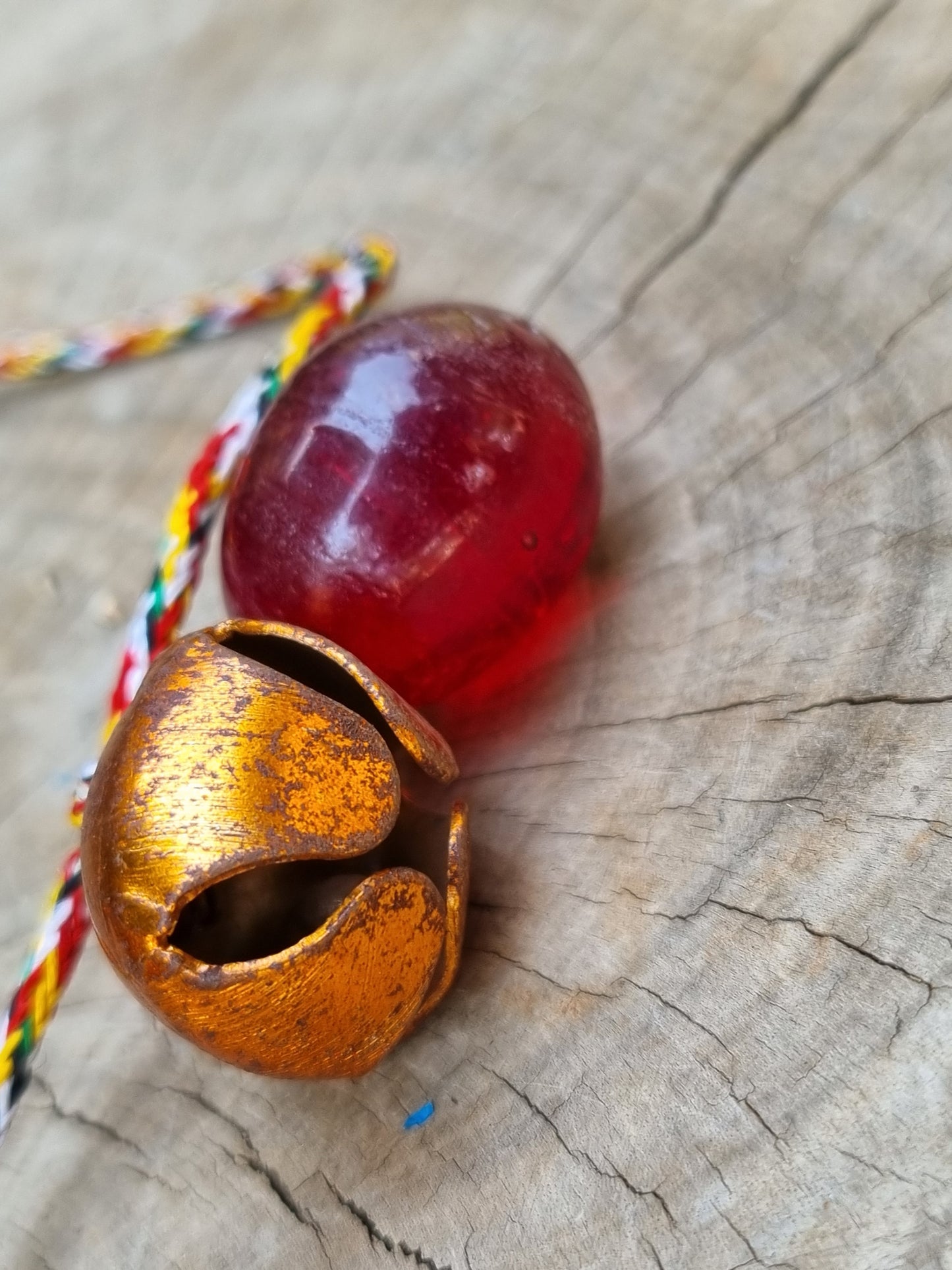 Brass/Glass Hanging Bells