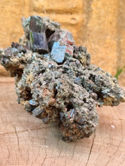 Raw Green Tourmaline in Matrix