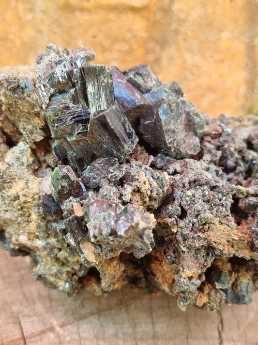 Raw Green Tourmaline in Matrix