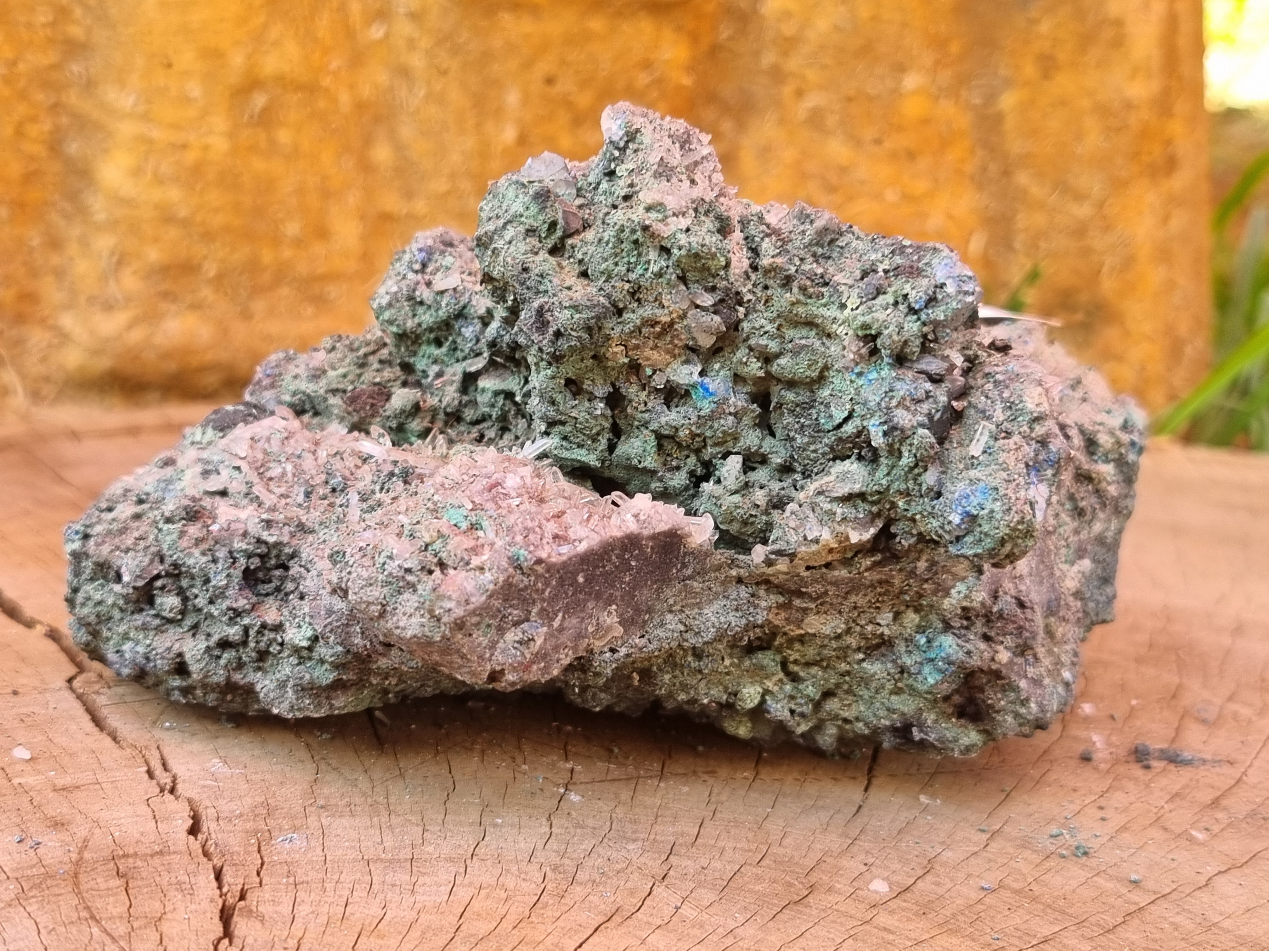 Raw Chrysacola / Malachite / Quartz Specimen 444g