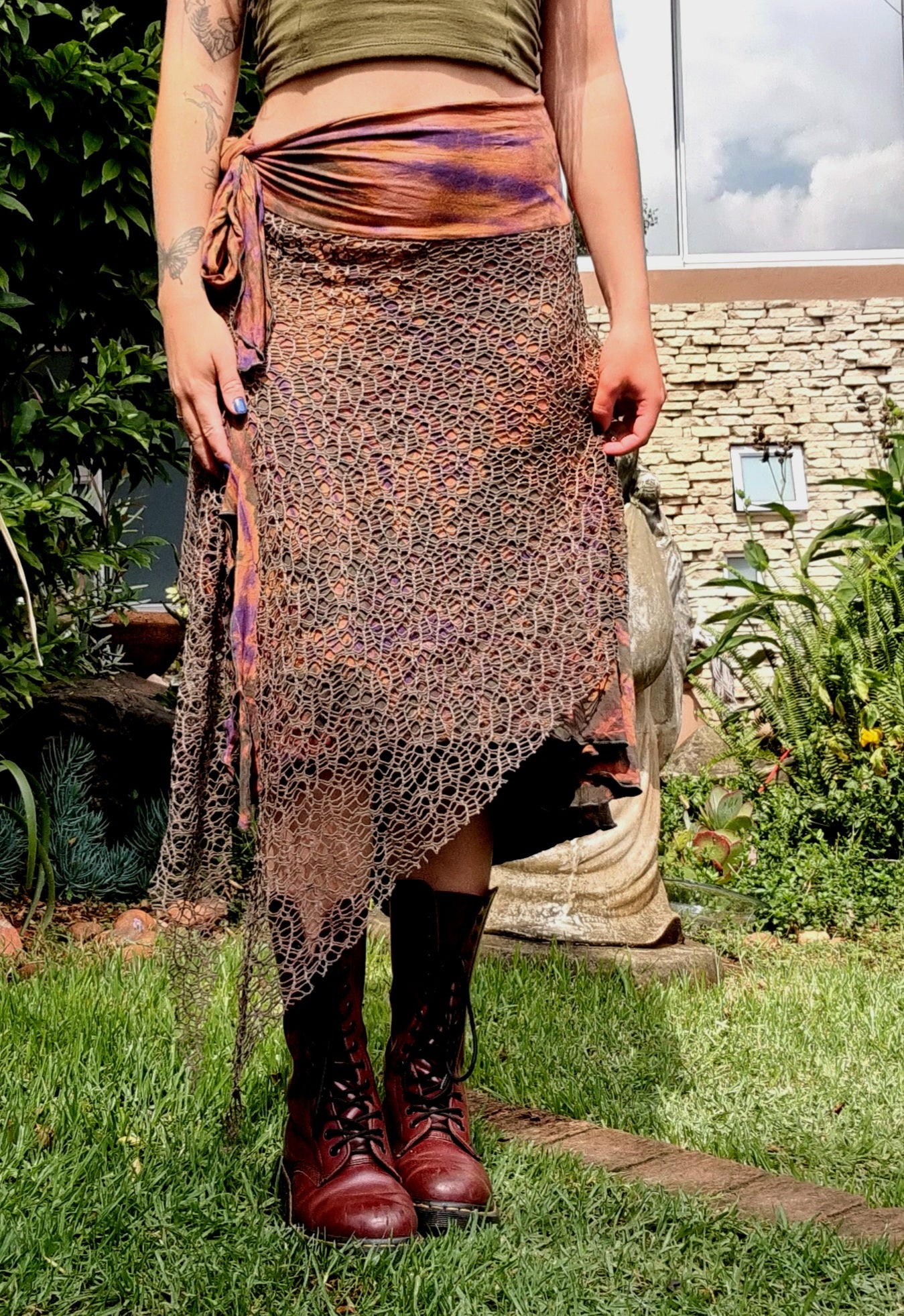 Mesh Mirage Cotton Skirt