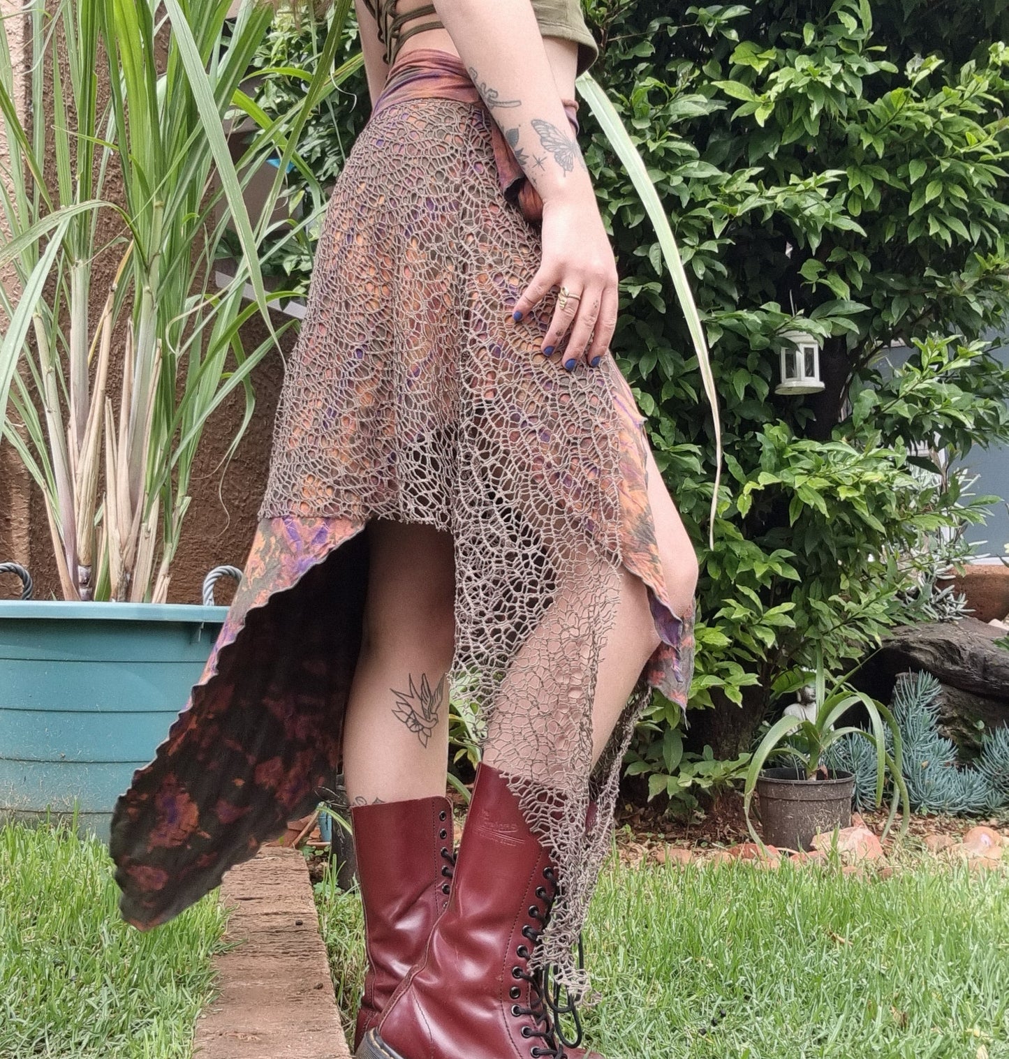 Mesh Mirage Cotton Skirt