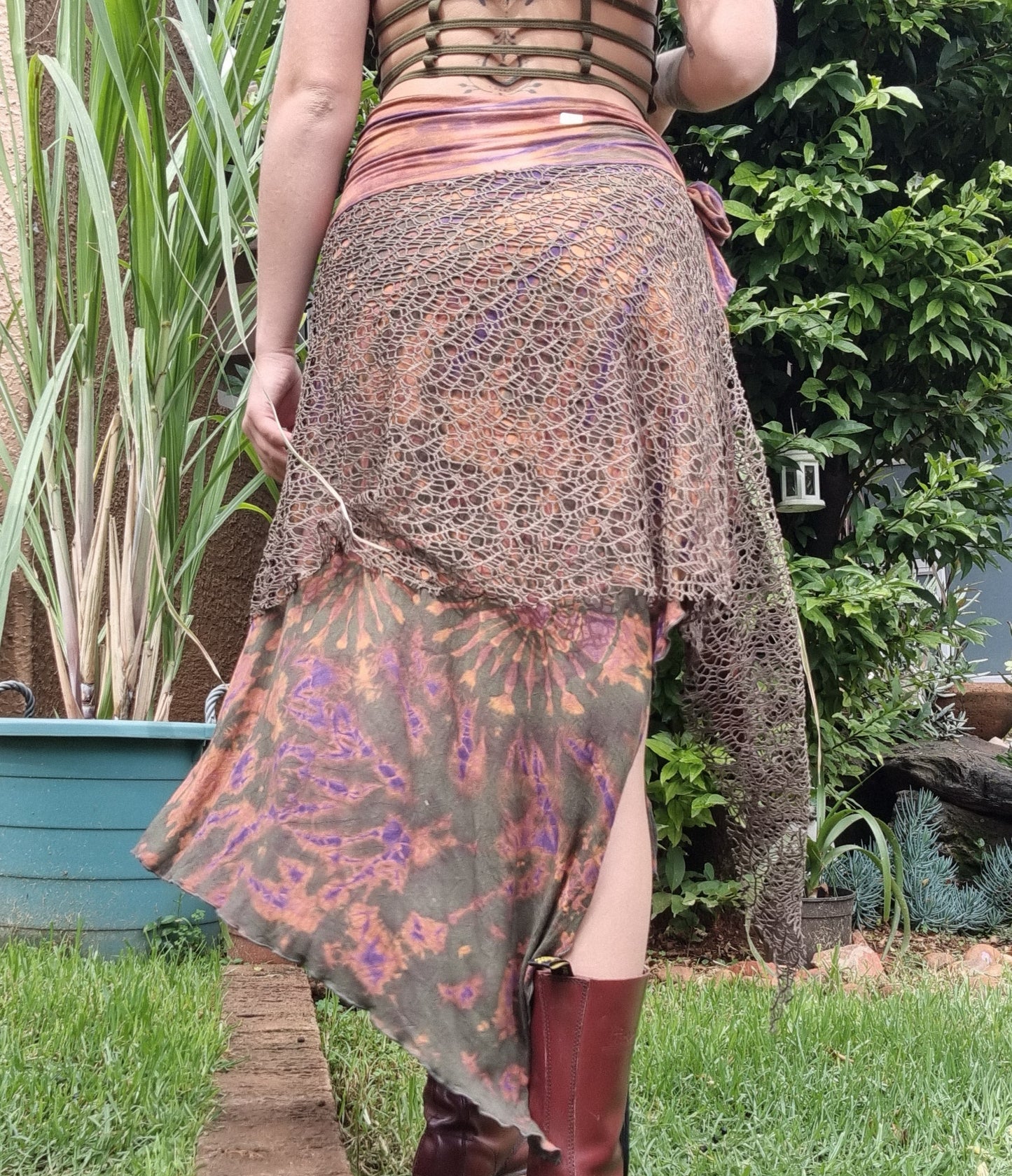 Mesh Mirage Cotton Skirt
