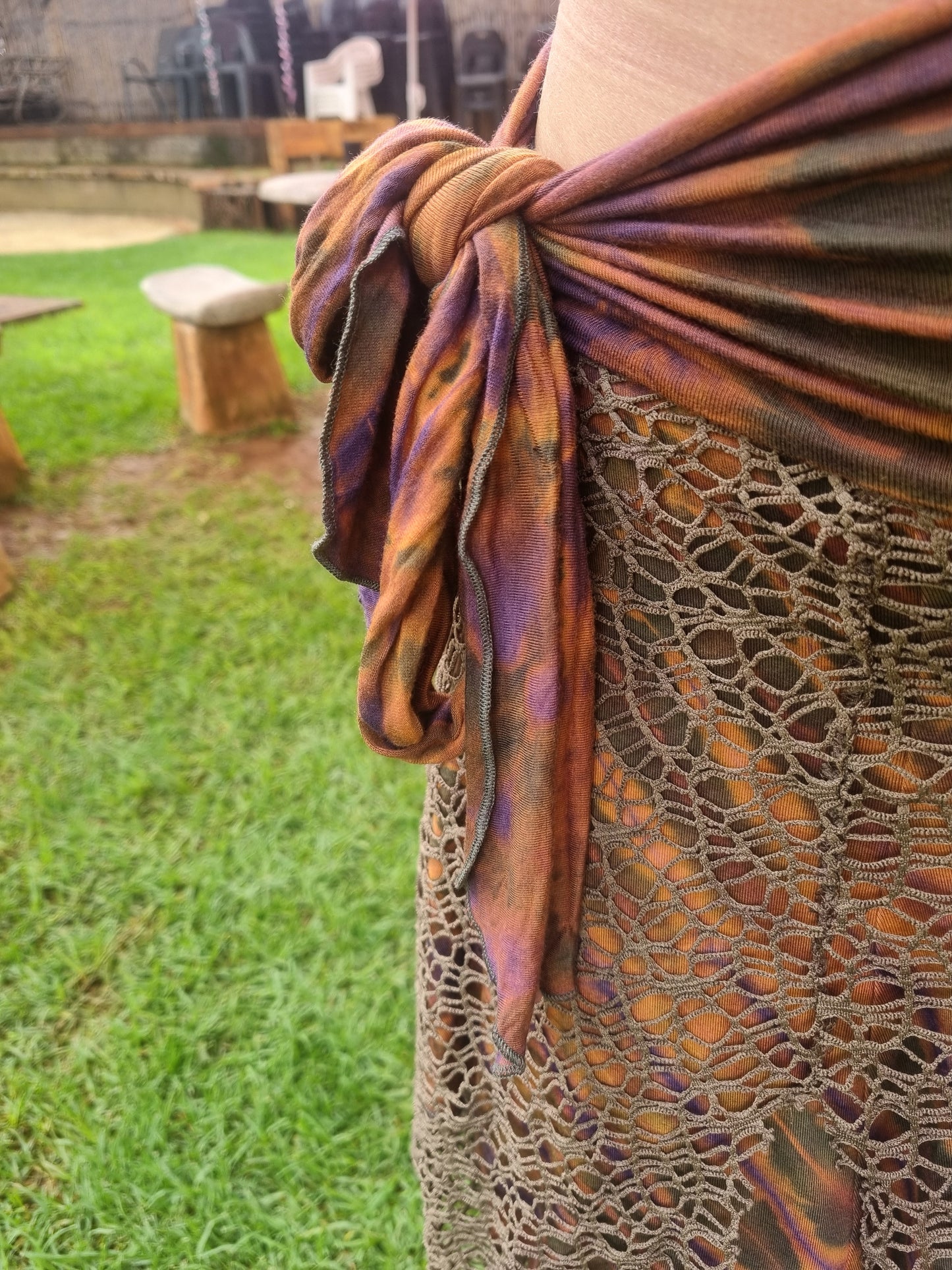 Mesh Mirage Cotton Skirt