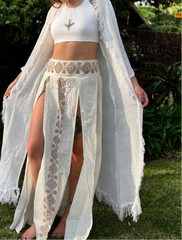 Cotton Mesh Kimono