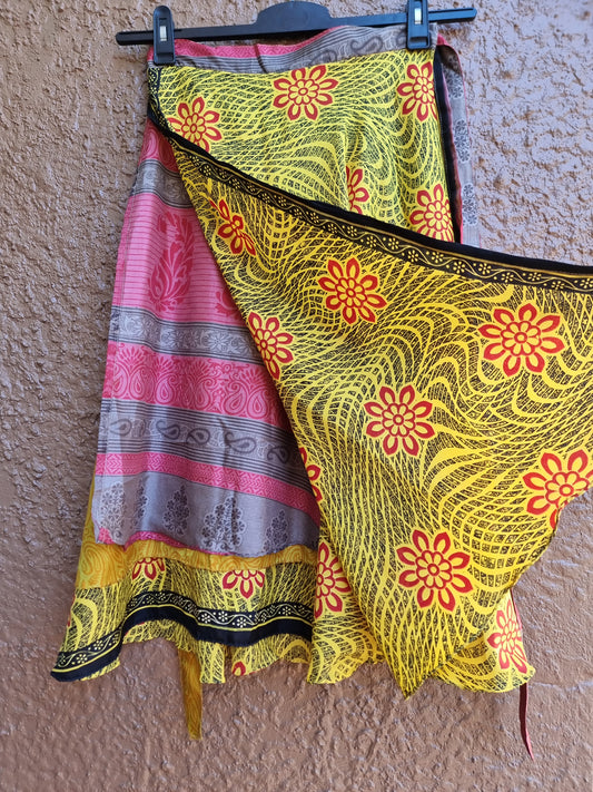 Lemon Lounge Short Wrap Skirt