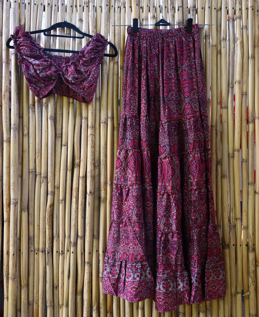Havana Purple Top And Skirt