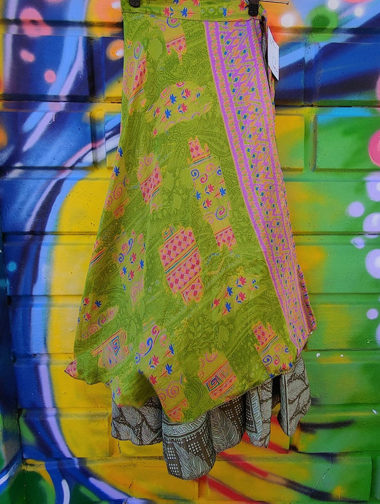 Indian Rain Forest Reversible Wrap Skirt