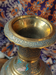 Oriental Hand Painted Vase