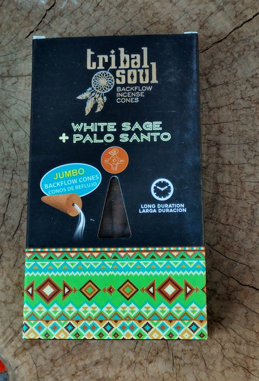 Tribal Soul White Sage and Palo Santo Backflow Cones