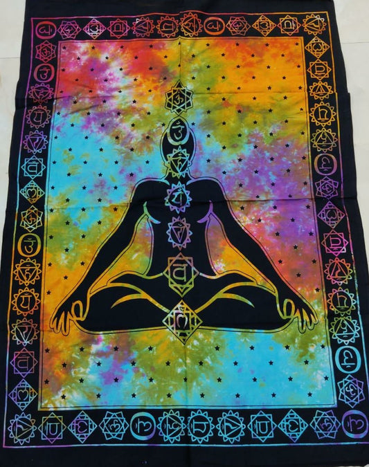 Meditating Chakra Tapestry (Poster Size)