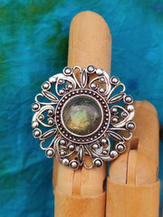 Brooch Style Crystal Rings