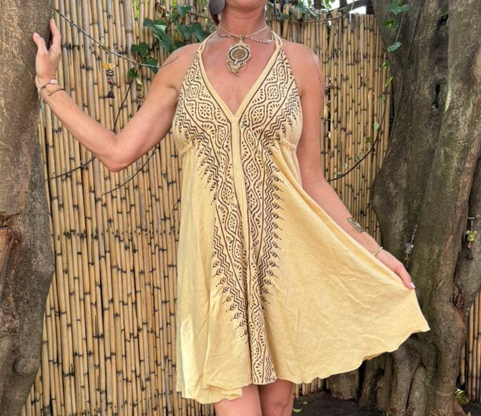 Lemon Cream Short Dress