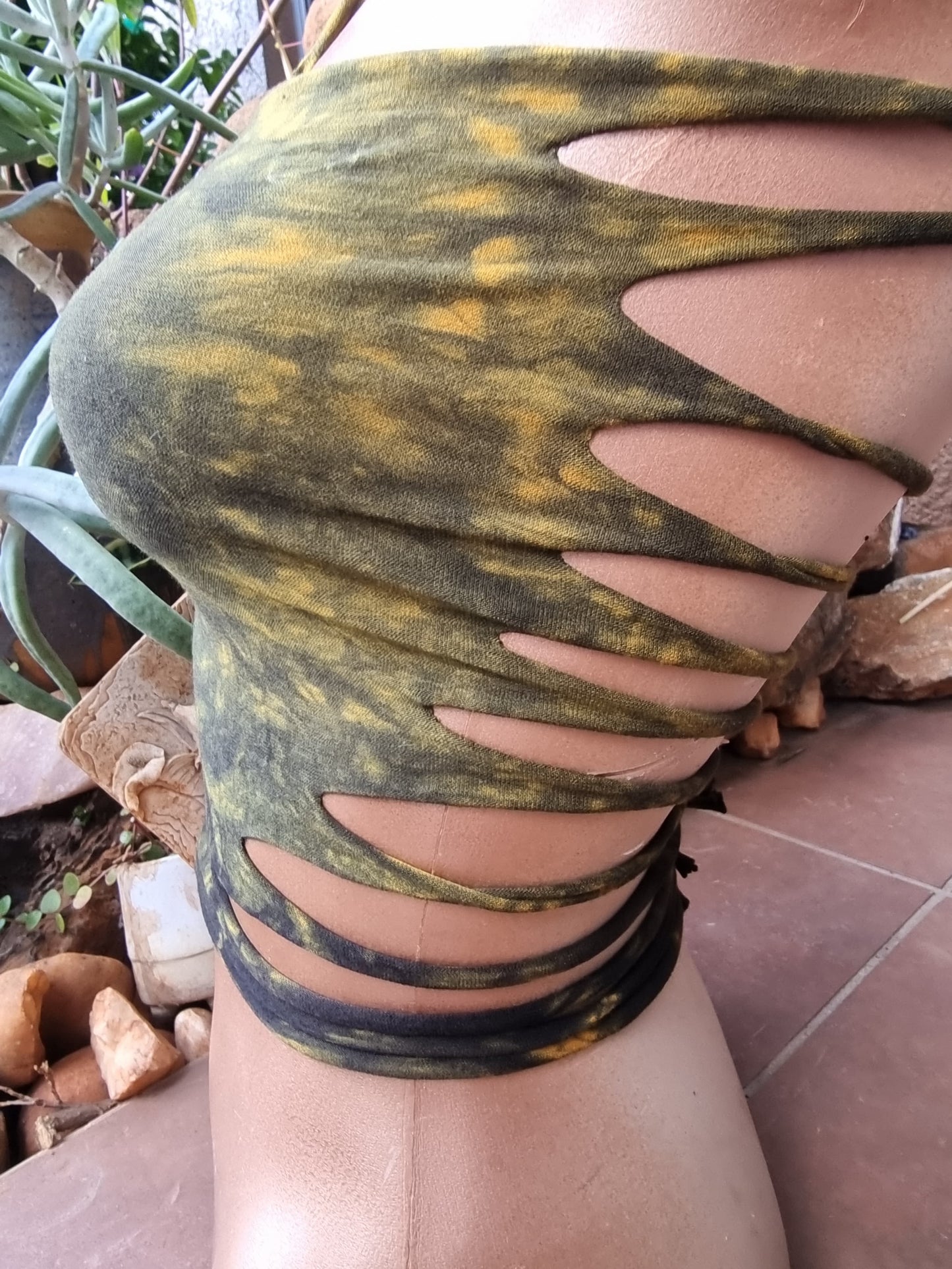 Distressed Tie Dye Top