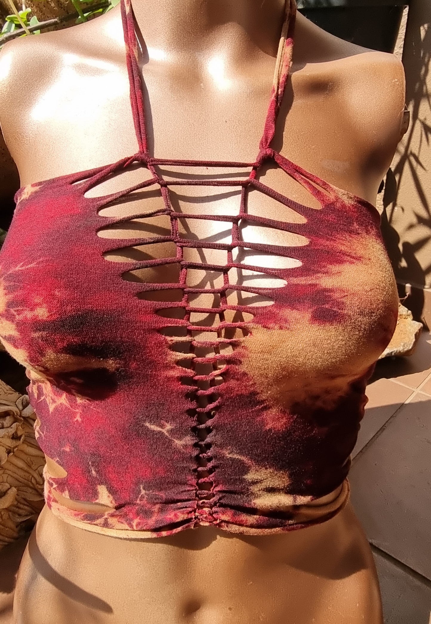 Distressed Tie Dye Top