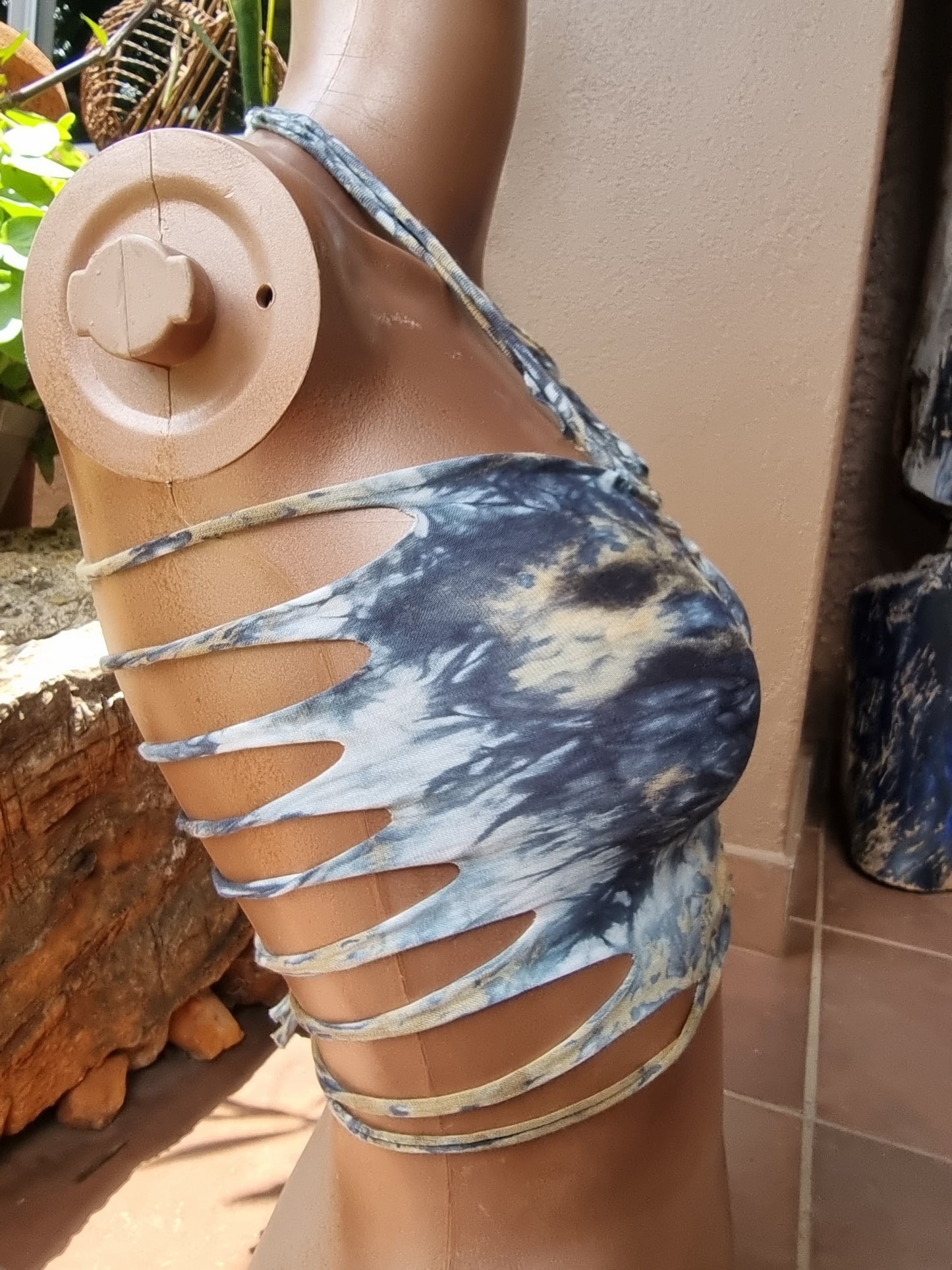 Distressed Tie Dye Top