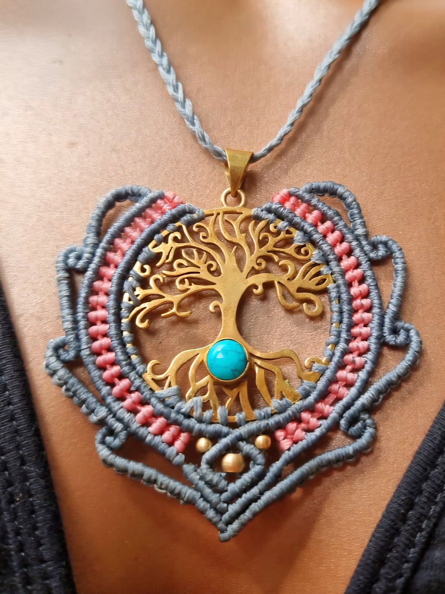 Tree of Life Macrame Necklace