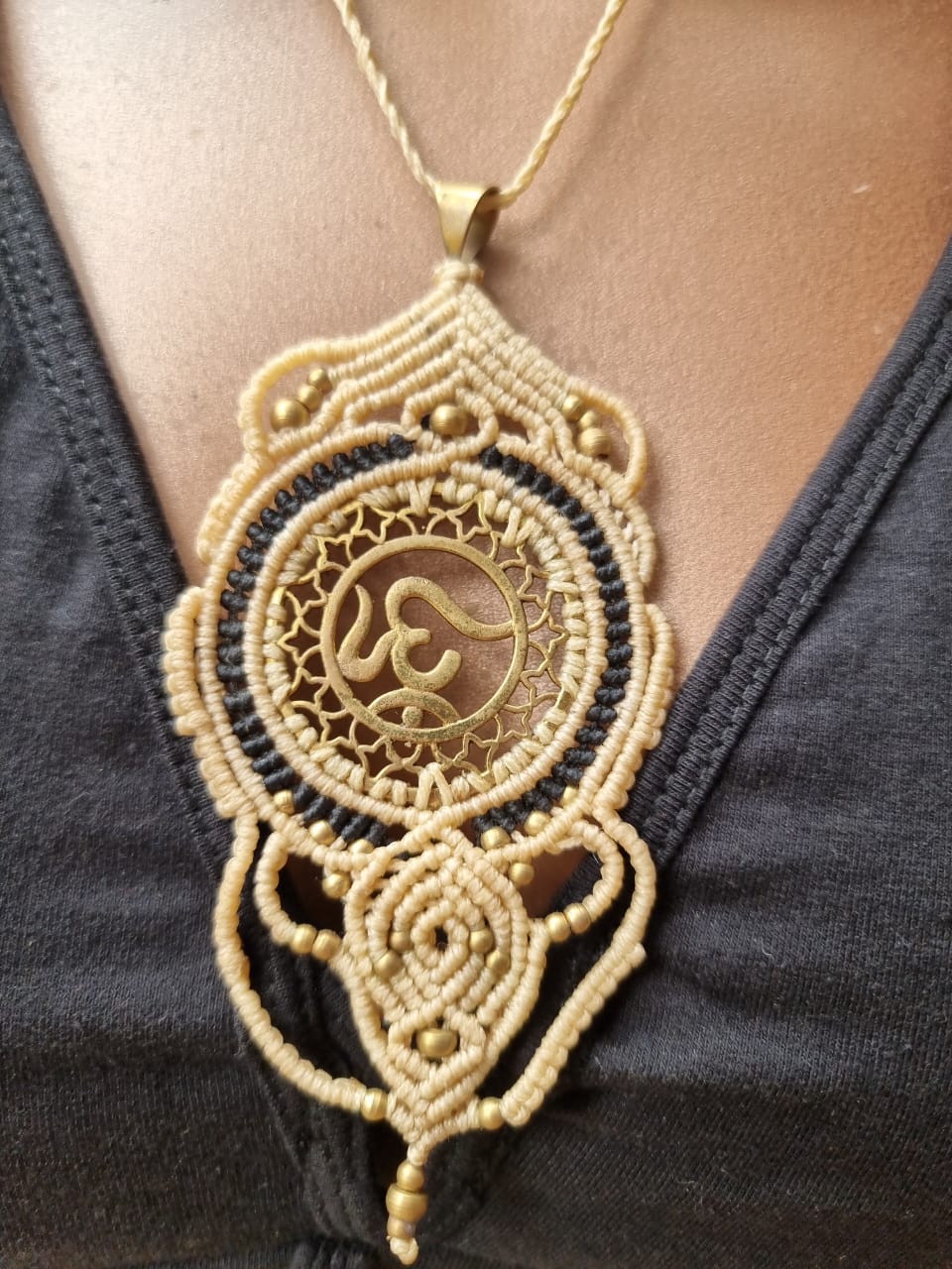 Om Macrame Necklace