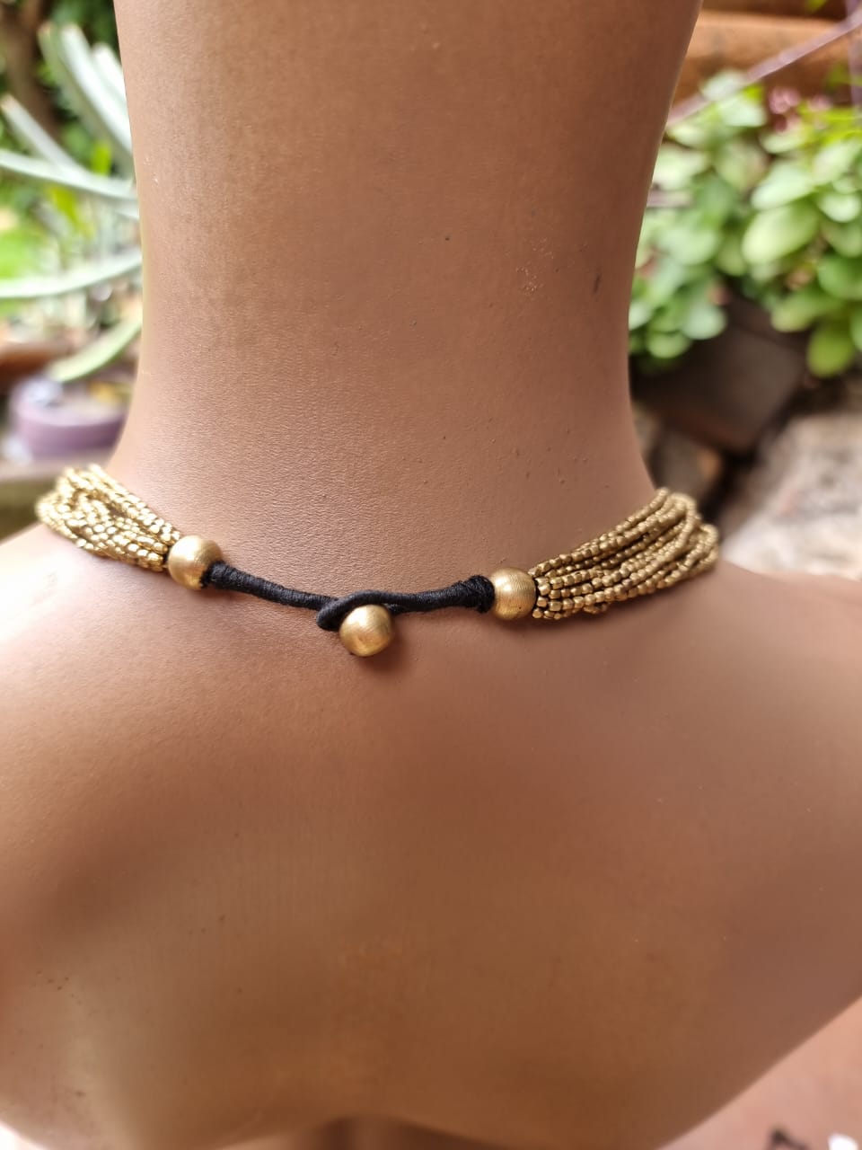 Brass Beaded Necklace