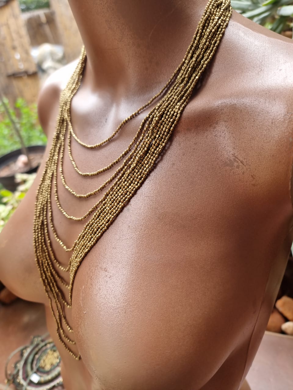 Brass Beaded Necklace