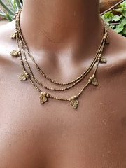 Pure Brass Layered Necklace