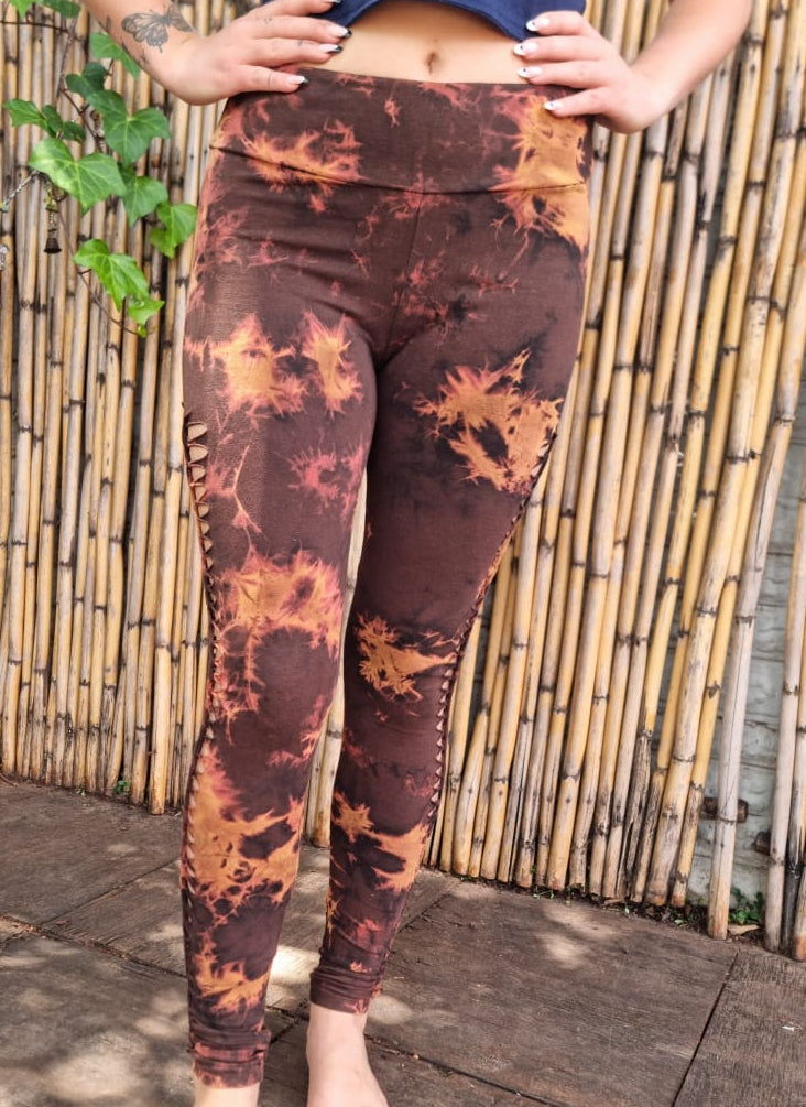 Copper Hue Distressed Leggings