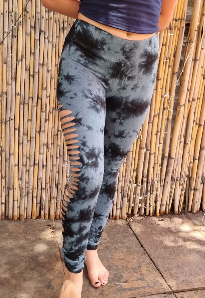 Clouded Pools Distressed Leggings