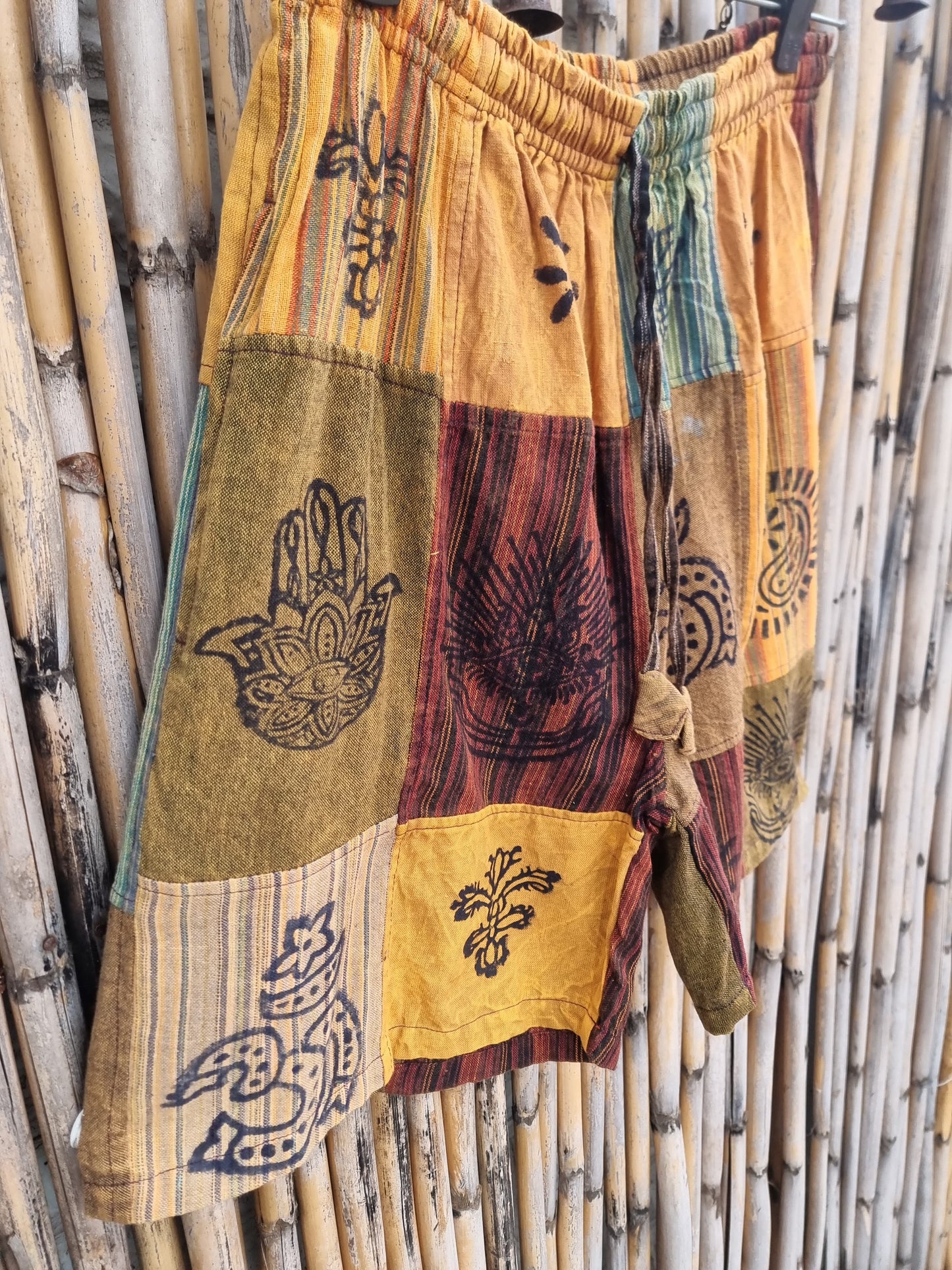 Cotton Patchwork Shorts