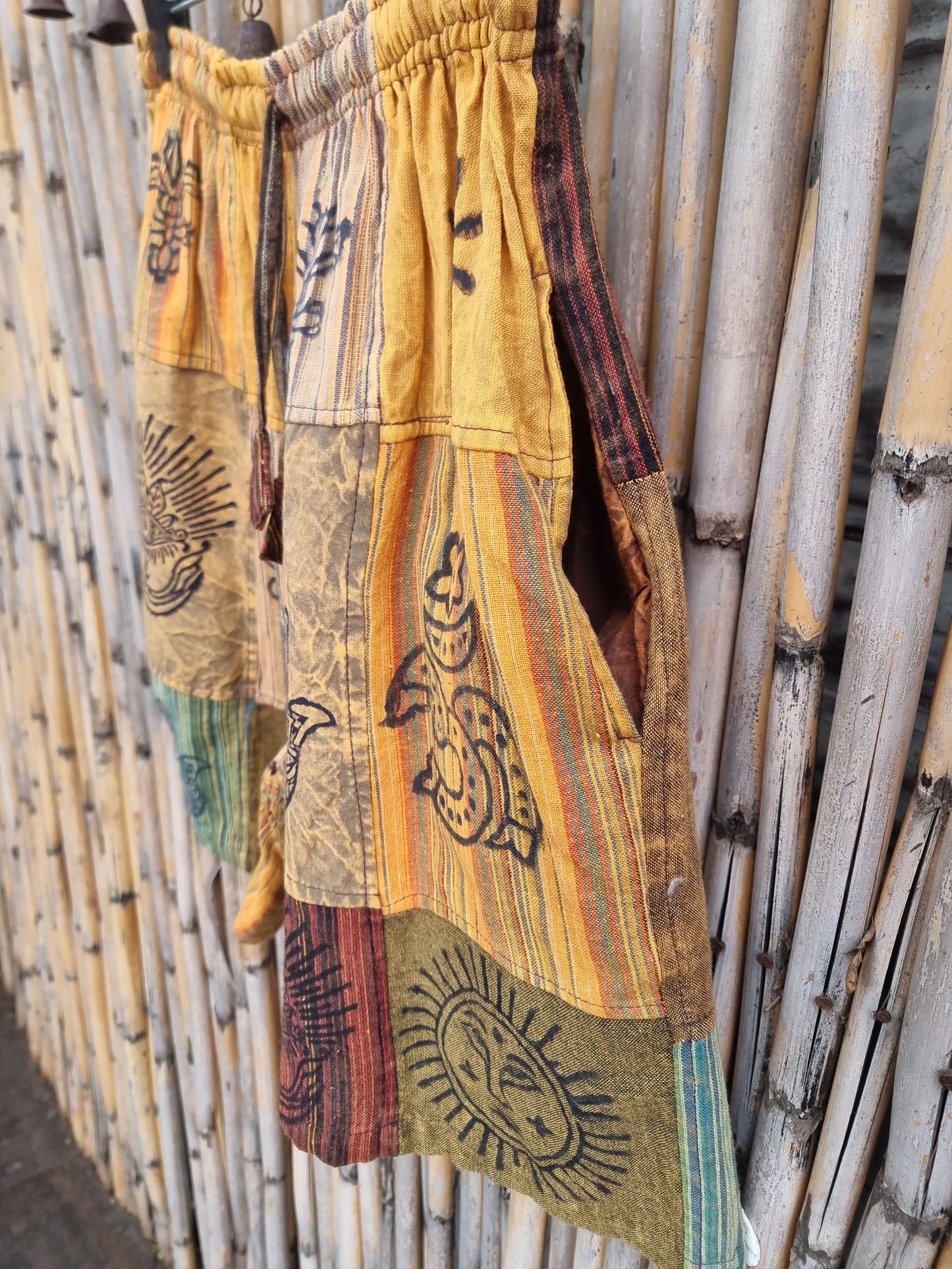 Cotton Patchwork Shorts